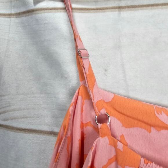 Sanctuary Maxi Dress Womens XL Pink Tiered Smocked Cottage Coquette Prairie B - Picture 12 of 12